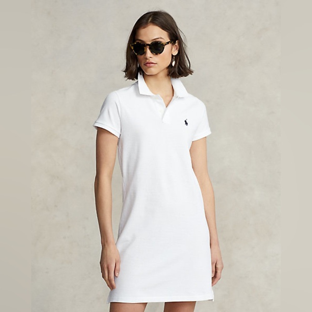 White Ralph Lauren Polo mesh mini dress